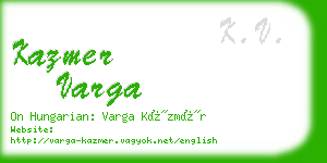 kazmer varga business card